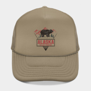 Alaska The Last Frontier Bear Nature Design Hat