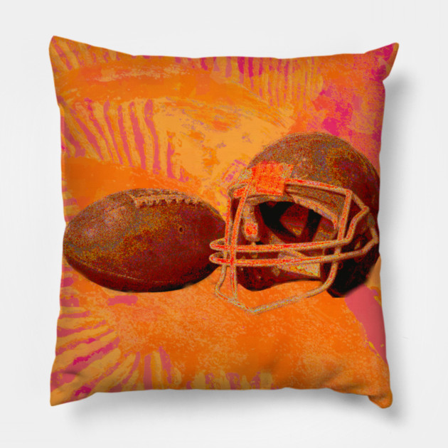 Orange Team Spirit Pillow by DonWillisJrArt