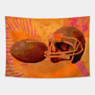 Orange Team Spirit Tapestry
