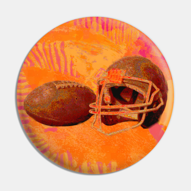 Orange Team Spirit Pin by DonWillisJrArt