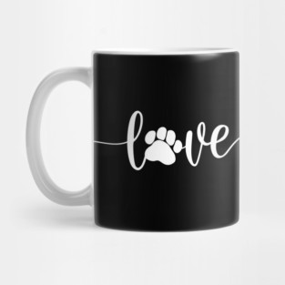Dog Mom - dog love saying with dog paw, Mug
