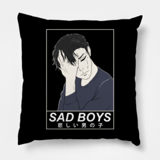 Sad Aesthetic Sad Boys Anime Japanese Boy Emo Pillow