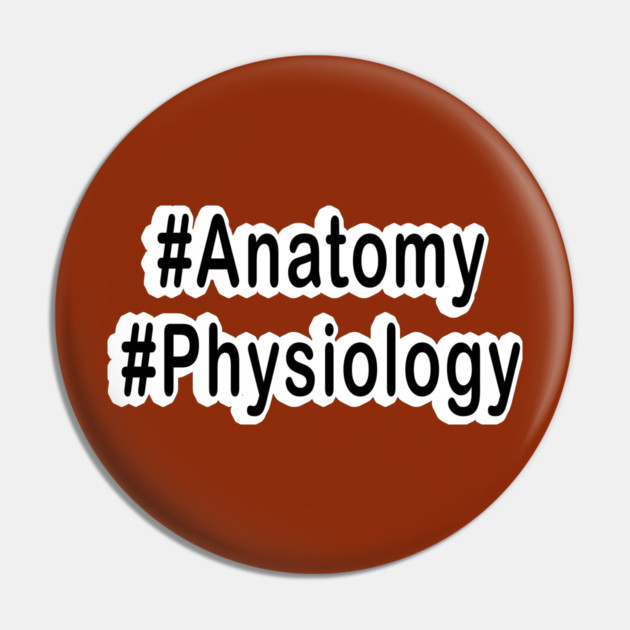 Hash Anatomy Physiology TAPP Black T-Shirt Pin by The A&amp;P Professor