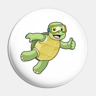 Turtle Swimming Swimming goggles Pin