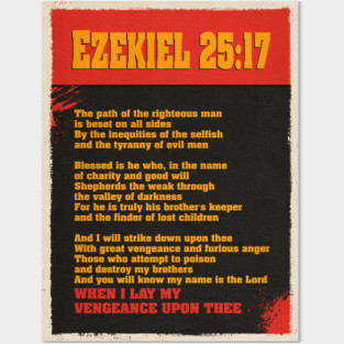Pulp Fiction Ezekiel 25:17 T-Shirt – Iconic Movie Quote Posters and Art