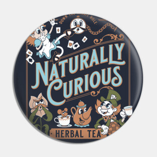 Naturally Curious - Cartoon Alice in Wonderland - Herbal Tea Pin
