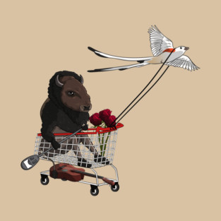 Oklahoma Adventure with Bison and Scissortail T-Shirt