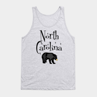 Cool North Carolina and Black Bear Travel Design Tank Top