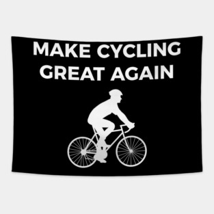 Make cycling great again funny bike Tapestry