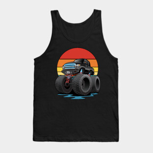 Big Monster Truck Off-road 4wd Cartoon Tank Top