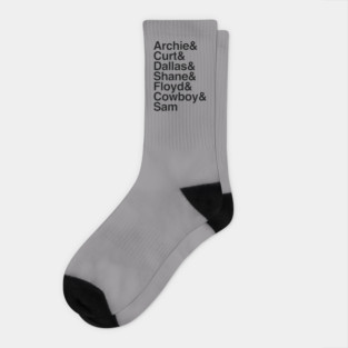 Boys of Death Island Ampersand Design (Dark Print) Socks