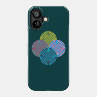 KALEIDOSCOPE Art Deco Starburst Circle Geometric - UnBlink Studio by Jackie Tahara Phone Case