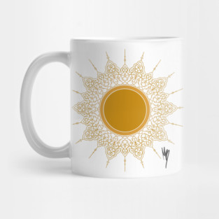 Solar. Gold sun fashion design Mug