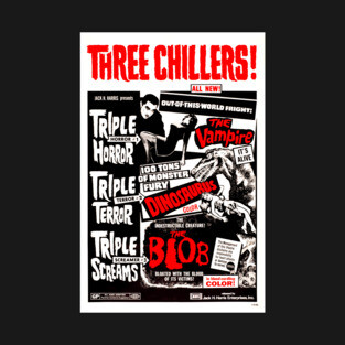Three chillers! all new! out of this world fright! T-Shirt