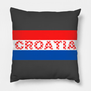Croatia Flag Colors Pillow