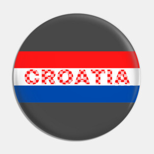 Croatia Flag Colors Pin