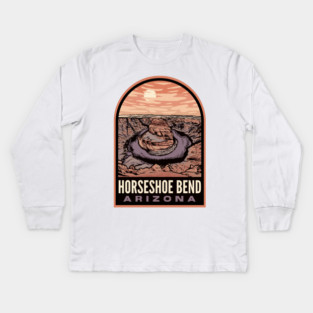 Horseshoe Bend Arizona Kids Long Sleeve T-Shirt