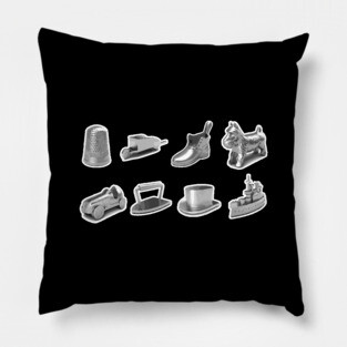 Monopoly Pieces Pillow