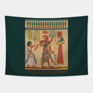 Egyptian Heiroglyphics Long Ago & Pharaoh Away Tapestry