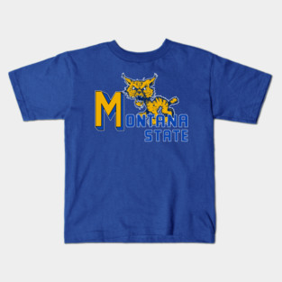 Vintage Montana S. University retro Bobcat Mascot Kids T-Shirt
