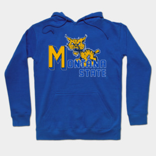 Vintage Montana S. University retro Bobcat Mascot Hoodie