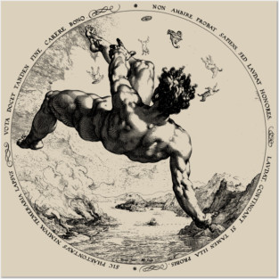 Phaeton - Hendrick Goltzius, Icarus, Greek Mythology, Aesthetic, Goth Posters and Art