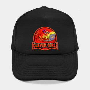 Clever Girl Computer Velociraptor Nerd Hat