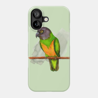Senegal parrot watercolor Phone Case