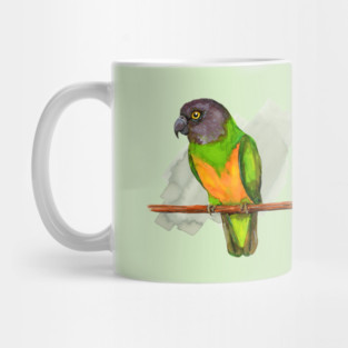 Senegal parrot watercolor Mug