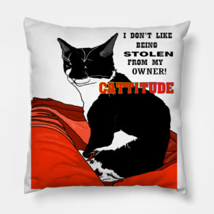 Cute Tuxedo Cat I haz attitude I Dont like being STOLEN!  Copyright TeAnne Pillow