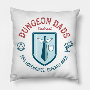 Dungeon Dads Logo (light) Pillow
