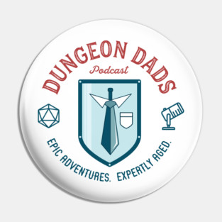 Dungeon Dads Logo (light) Pin