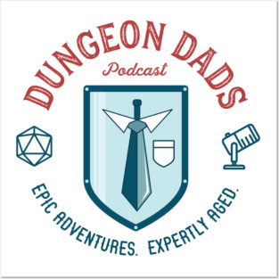 Dungeon Dads Logo (light) Posters and Art