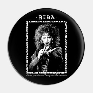 Reba / Fancy \ Vintage Faded Style Fan Design Pin