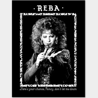 Reba / Fancy \ Vintage Faded Style Fan Design Posters and Art