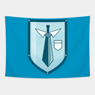 Shield and Tie Tapestry