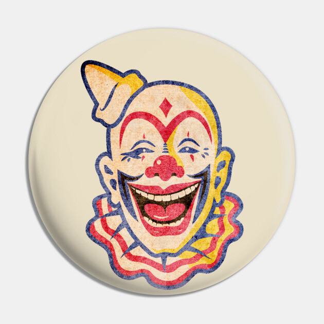 vintage circus clown - Clowns - Pin | TeePublic