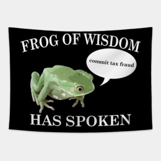 Frog of Wisdom Has Spoken Tapestry