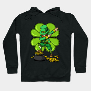Dabbing Leprechaun Shirt Kids St Patricks Day Gift Hoodie