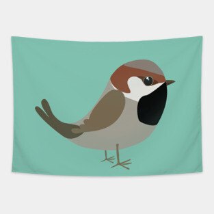 Cute sparrow Tapestry