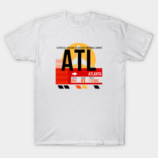 Atlanta (ATL) Airport // Sunset Baggage Tag T-Shirt