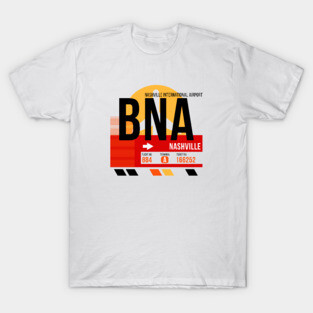 Nashville (BNA) Airport // Sunset Baggage Tag T-Shirt