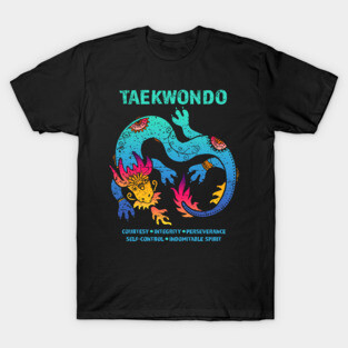 Taekwondo Martial Arts Design with Chinese Dragon Kids Men Women T-Shirt