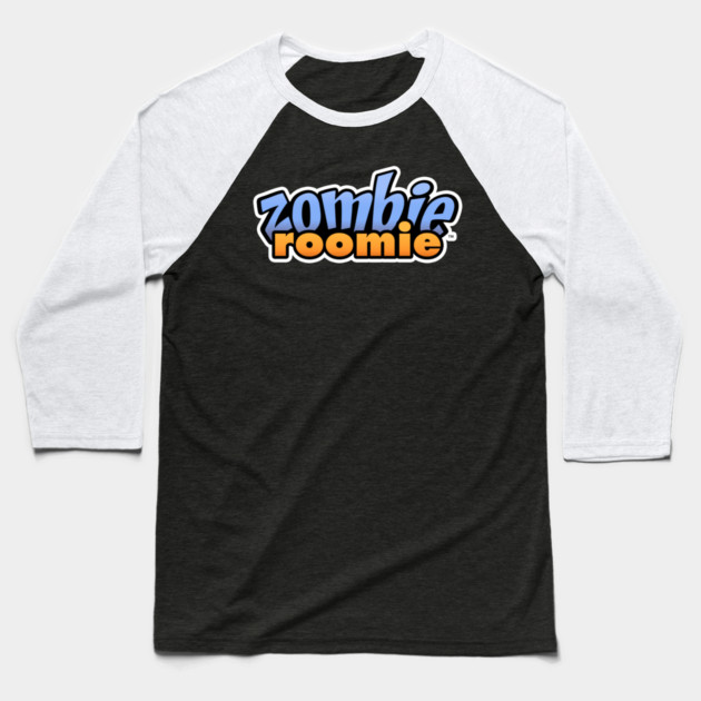Zombie Roomie logo Baseball T-Shirt by John Wigger