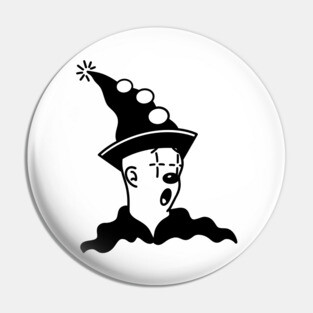 60s Cartoon Clown Pin