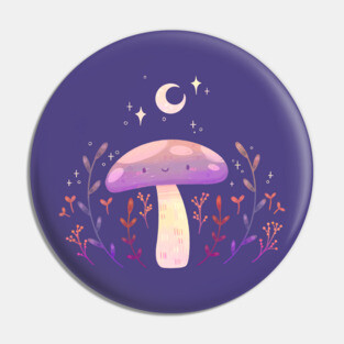 Moon Mushroom Pin