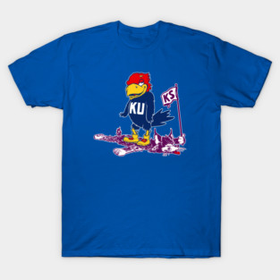 Vintage Jayhawk vs. K-State Mascot T-Shirt