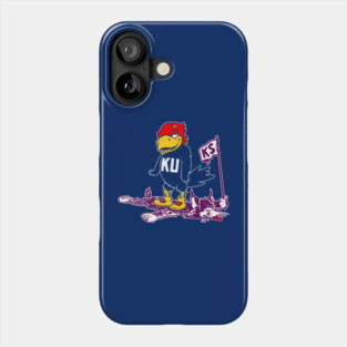 Vintage Jayhawk vs. K-State Mascot Phone Case