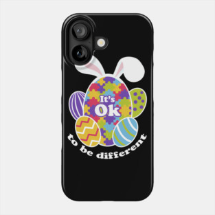 Autism Easter Bunny Egg Puzzle Awareness graphic Phone Case