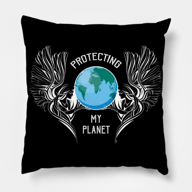 Protecting My Planet Eath Day Pillow by creative